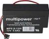 Multipower MP0.8-12H Blei Akku mit Molex 43025-200 Stecker Produktbild-Vorschau 1