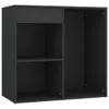 vidaXL Coiffeuse LED avec armoire noire en bois composite Voir les images du produit 7