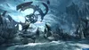 A fantasy-themed ice cave environment with large, broken stone structures and a distant castle. Produktbild-Vorschau
