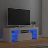 TV-Schrank mit LED-Leuchten Weiß 120x35x40 cm Produktbild-Vorschau 2