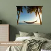 MuchoWow® Wandteppich Wandbehang Strand - Hängematte - Produktbild-Vorschau 4