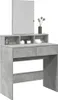 A gray vanity table with a mirror and storage compartments. Podgląd zdjęcia produktu