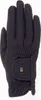 A black winter riding glove with a small gold logo on the wrist strap. Anteprima dell’immagine prodotto