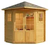 Alpholz 5-Eck Gartenhaus Modell Sunny-A aus Holz in Pinie Produktbild-Vorschau 8