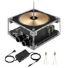 A mini Bluetooth music speaker with a Tesla coil and arc effect, along with its accessories, displayed on a white background. Produktbild-Vorschau