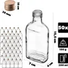 Fiaschetta KADAX 200ml, 50 pezzi, bottigliette di vetro con Anteprima dell’immagine prodotto 3