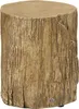 A close-up, studio shot of a faux tree stump side table. Produktbild-Vorschau