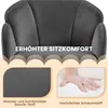 A close-up of a chair with text and detail images highlighting its features. Produktbild-Vorschau
