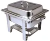 A stainless steel chafing dish on a white background. Produktbild-Vorschau