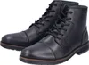 A pair of black leather boots on a white background. Produktbild-Vorschau