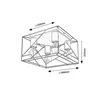 Lampada da soffitto E27 4x40W colore nero 71024 Boire Anteprima dell’immagine prodotto 6