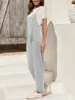 Damen-Jumpsuit, ärmellos, V-Ausschnitt, Spaghettiträger Produktbild-Vorschau 3