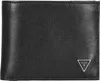A black Guess wallet is shown flat against a white background. Voir les images du produit