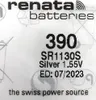 Close-up of a Renata battery with product information printed on it. Produktbild-Vorschau