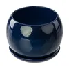 Blumentopf Blumenübertopf dunkel blau Kugel Blumenschale Produktbild-Vorschau 4