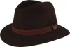 Borsalino feiner Hasenhaarhut Rustico Traveller mit Lederband in braun