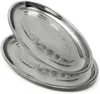 2er-Set ovale Servierplatten aus Edelstahl, 40 cm Voir les images du produit