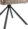 Satz von 6 Stühlen mit Armlehnen aus Velours und Metall - Produktbild-Vorschau 6
