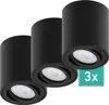 3er Set Oktaplex Aufbaustrahler Alu schwenkbar inkl. LED Produktbild-Vorschau 1