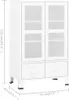 vidaXL Lagerschrank Industrial Weiß 70x40x115 cm Metall Produktbild-Vorschau 8