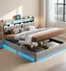 ProximaX Il letto 160x200 cm rivestito in velluto grigio è Anteprima dell’immagine prodotto 5