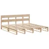 vidaXL Massivholzbett ohne Matratze 200x200 cm Kiefer Produktbild-Vorschau 3