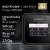 A product shot of a NETGEAR Nighthawk M6 Pro 5G router with marketing text and feature callouts. Anteprima dell’immagine prodotto