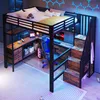 Letto a castello Merax, letto a soppalco 140x200 cm, letto Anteprima dell’immagine prodotto 4