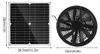 Solární ventilátor, 100 W, 3000 otáček za minutu, vodotěsný Náhled obrázku produktu 5