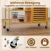 COSTWAY 91x44x89cm Küchenwagen aus Holz Bambus, Produktbild-Vorschau 5