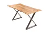 Esstisch Baumkante massiv Akazie natur 280 x 100 X-Gestell Produktbild-Vorschau 3