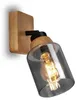 Spot, avec bois, verre fum , 1xE27/max.10W Voir les images du produit 1