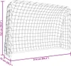 vidaXL Fußballtor mit Netz Weiß 214x75x152 cm Stahl & Produktbild-Vorschau 7