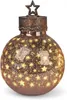 LED Deko-Kugel 30 cm Sterne Rose-Gold Glaskugel Timer Produktbild-Vorschau 4