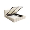 FEDVE Polsterbett Lund aus Bouclé-Stoff 160x200 cm, Beige Produktbild-Vorschau 6