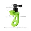 A product image showing a green camera mount with dimensions indicated by measurement lines and text. Produktbild-Vorschau