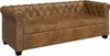A brown Chesterfield sofa is shown against a white background. Náhled obrázku produktu