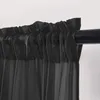 2 Paneele transparente Vorhänge Stangentasche Netzgardinen Produktbild-Vorschau 2