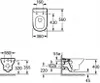 Technical drawing with dimensions of a toilet seat. Náhled obrázku produktu