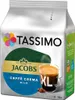 A package of Tassimo Jacobs Caffè Crema mild XL coffee pods. Voir les images du produit