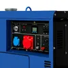 Close-up view of the control panel of a blue generator. Produktbild-Vorschau