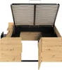 Lit adulte avec caisson de levage - Chêne et noir 166 x 67 Voir les images du produit 14
