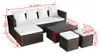 vidaXL 4-tlg. Garten-Lounge-Set mit Auflagen Poly Rattan Produktbild-Vorschau 7