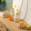 Dekoschale bunt gestreift, orange weiß in Ø 17x10 cm Produktbild-Vorschau 3