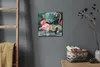 Coloray Uhr auf Leinwand 30x30 cm Wand Uhr Dekoration Produktbild-Vorschau 4