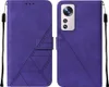 Xiaomi 12 Pro Hülle, Schlank Prägung Flip Leder Produktbild-Vorschau 1