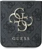 A close-up view of a black and gray Guess phone case with a gold Guess logo. Podgląd zdjęcia produktu