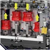 A close-up view of a detailed model engine with red pistons and yellow arrows indicating movement. Náhľad obrázku produktu