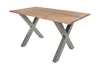 Tischgestell 2er Set Roheisen lackiert 70x10x74 cm silber Produktbild-Vorschau 2