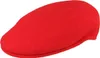 Kangol Flat Cap Schiebermütze 504 aus reiner Wolle in rot Podgląd zdjęcia produktu